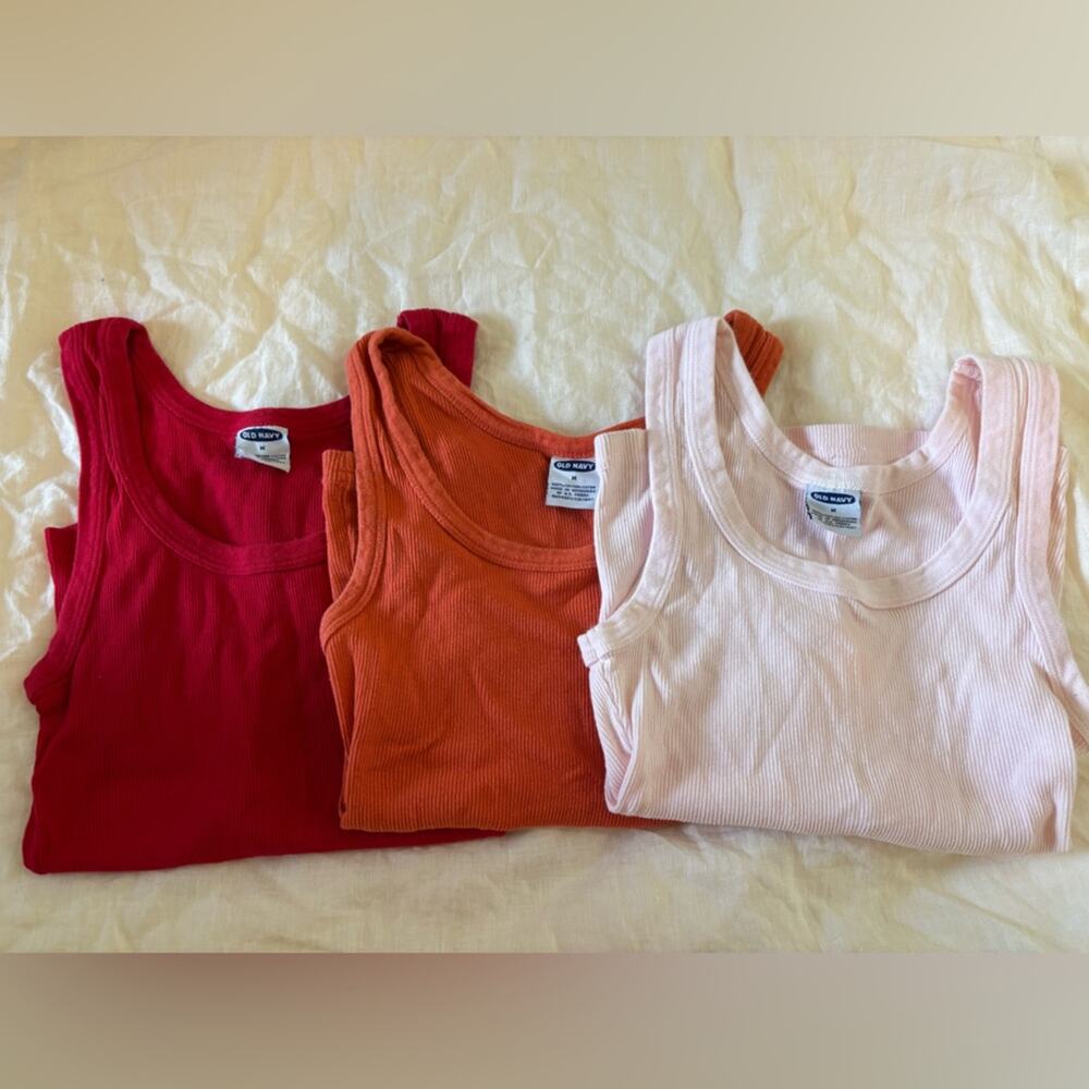 Vintage Old Navy Ribbed Tank Lot (3) Medium